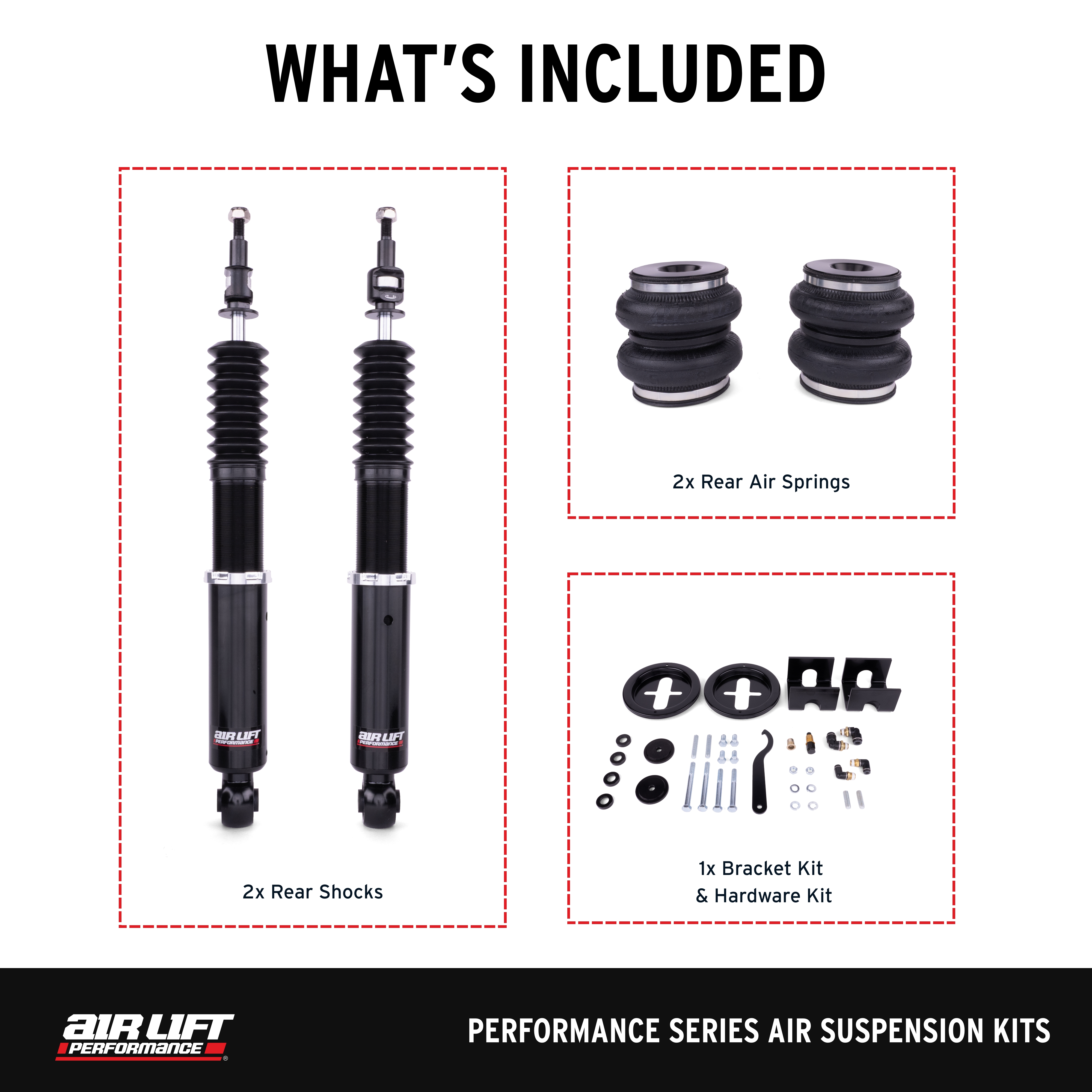Air Lift Performance 76502 Air Lift Performance Rear Air Spring Suspension Kit